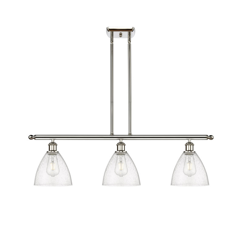 Amren 3 - Light Kitchen Island Pendant, 43.75" H x 36" W x 7.5" D, No Bulb Included, Polished Nickel