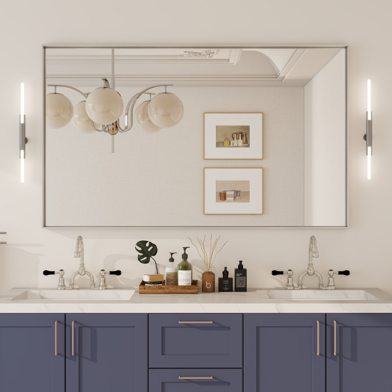 Miroir de salle de bain rectangulaire rectangulaire, 60 po x 36 po
