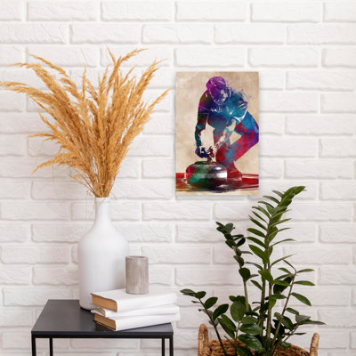«Dynamic Curling Throw», art mural contemporain