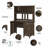 Khadesha 4 Piece Computer Desk Office Set with Hutch Bookcase-1333277199
