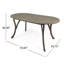 Table de patio 70 po en bois pour manger - option gracieuse de mobilier de salle à manger gris