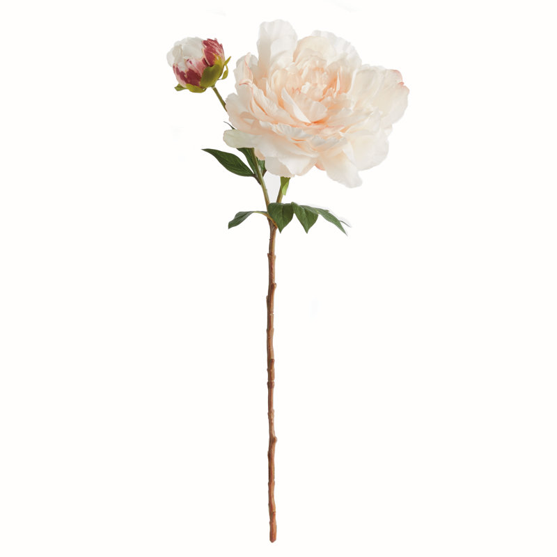 21-Inch Peony Stem, Light Coral