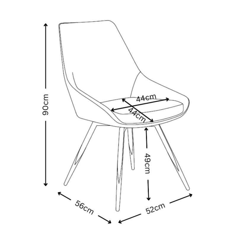 Crillon Upholstered Dining Chair, Dark Grey