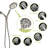Adjustable Hand Shower  - 7 Modes For Satisfaction 4.7" Head, 59" Stainless Steel Hose, Customizable Holder Experience-120997187