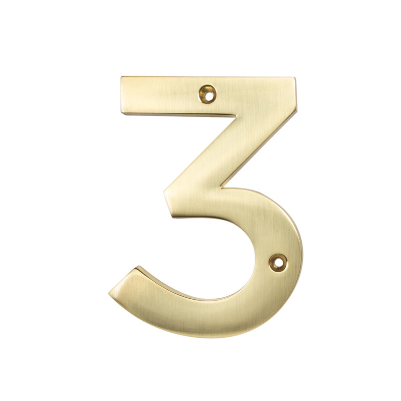 Zinc House Number 5 ", Laiton satiné, 3