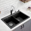 Diamond SILGRANIT 33" L x 22" W Double Bowl Drop-In/Undermount Kitchen Sink-2018351561