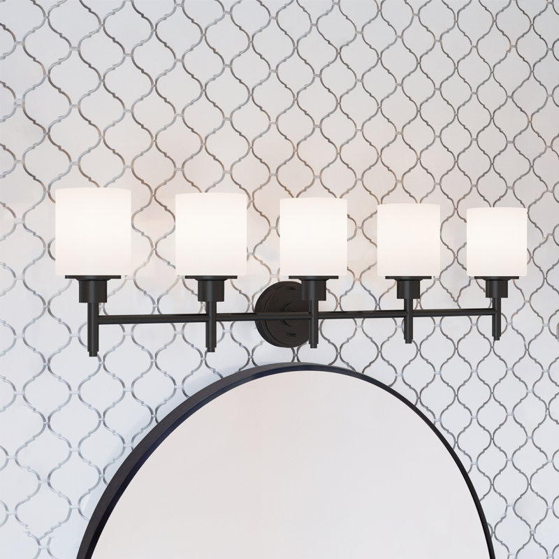 Éclairage pour meuble-lavabo Jorelys, Noir mat, 5
