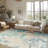 Large Living Room Area Rug Soft Abstract Farmhouse Rugs For Bedroom Under Dining Table-366882946