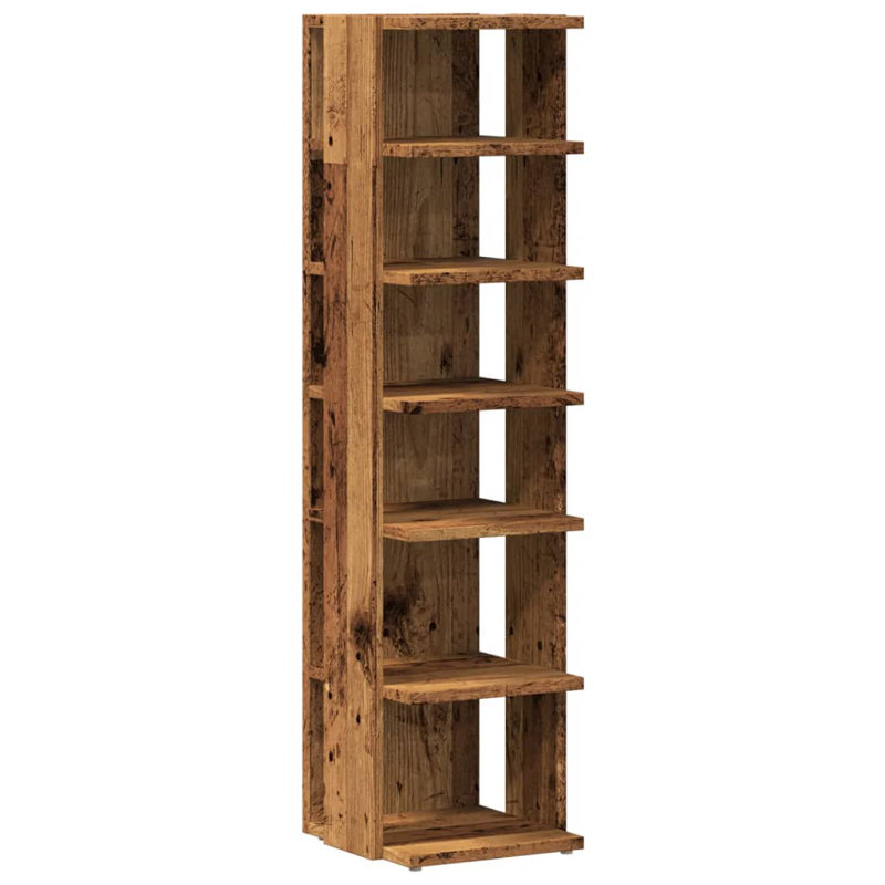 Shoe Storage, 102 cm H x 27 cm W x 27 cm D, Old Wood