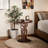 Harrell Pedestal Base With Round Tabletop Nightstand