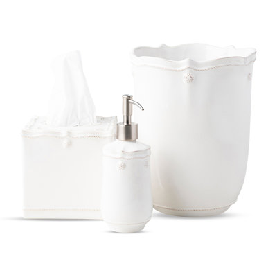 Berry & Thread Whitewash 3 Piece Bathroom Accesory Set