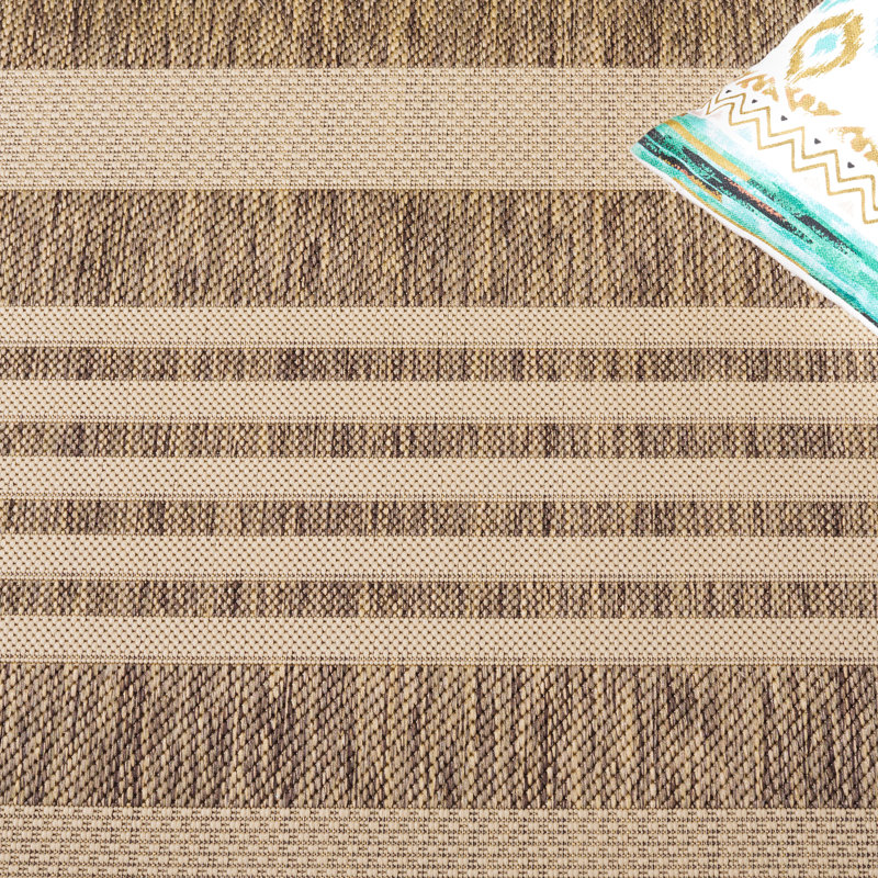 Herefordshire Performance Striped Indoor/Outdoor Area Rug, Rectangle 5'3" x 7'7"