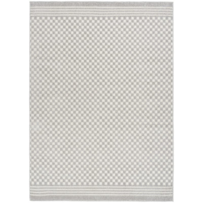 Ebern Designs Care Free Light Grey Modern Indoor Rug
