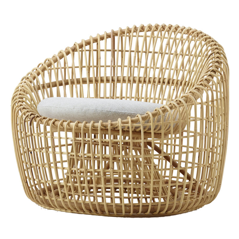 Nest Barrel Chair, Natural, Dark Gray