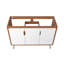 Base de meuble-lavabo double 47 po seulement en orange