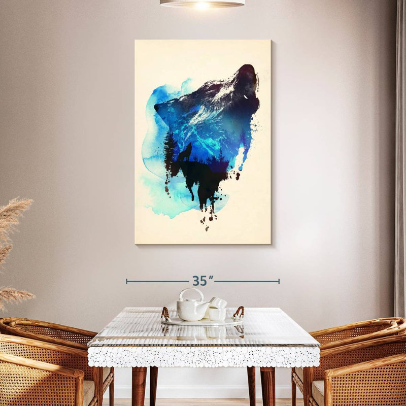 Brampt Alone As A Wolf, 48" H x 32" W