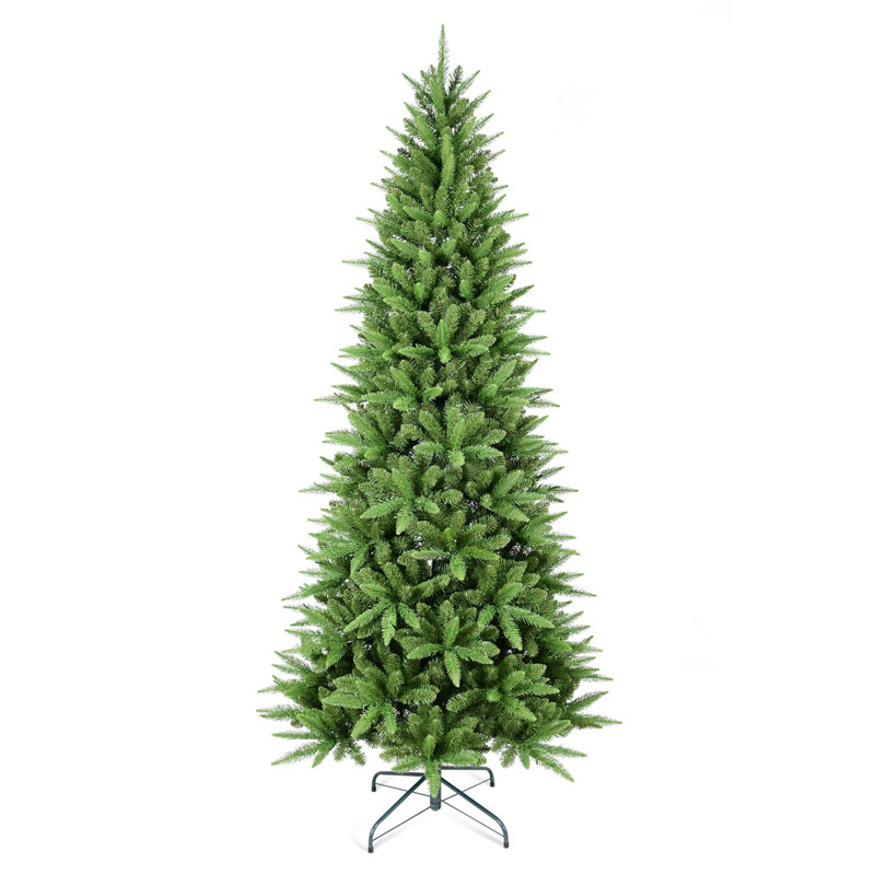 Arbre de Noël mince - branches en PE + PVC, conception à charnières pour une installation facile, support stable - idéal pour les coins et les petits espaces