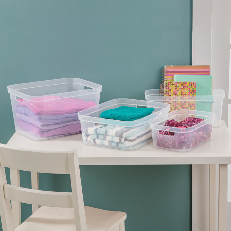 Sterilite Storage Bin w/ Carry Through Handles, Clear (18 Pack)
