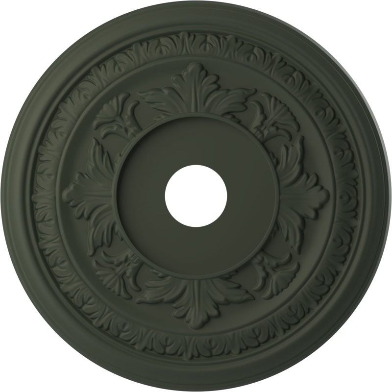 Baltimore Thermoformed Ceiling Medallion, Satin Blossom White, 22" H x 22" W x 1" D