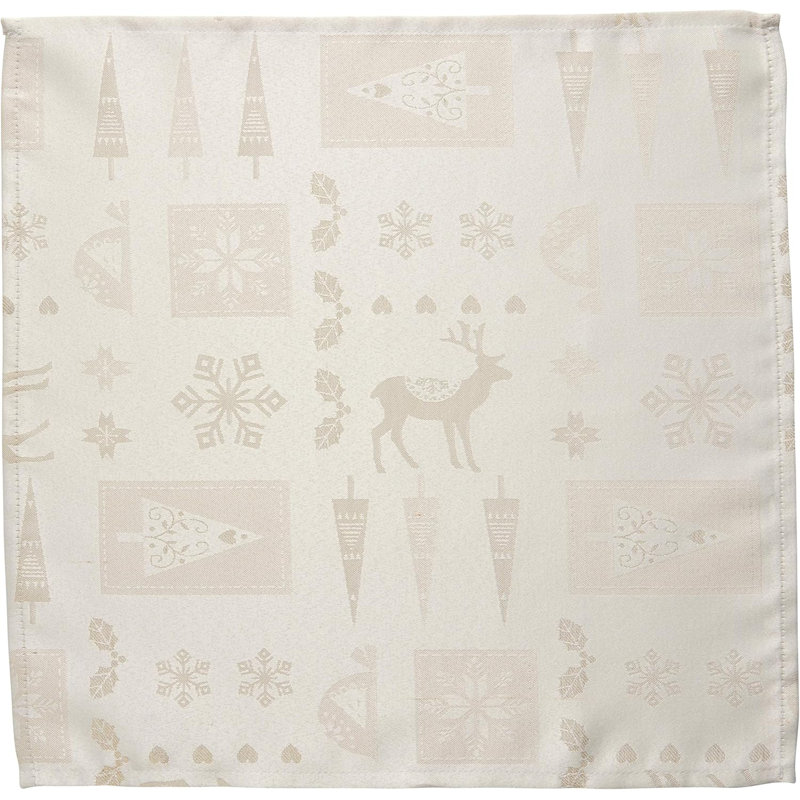Ambir Polyester Square Napkin, Cream