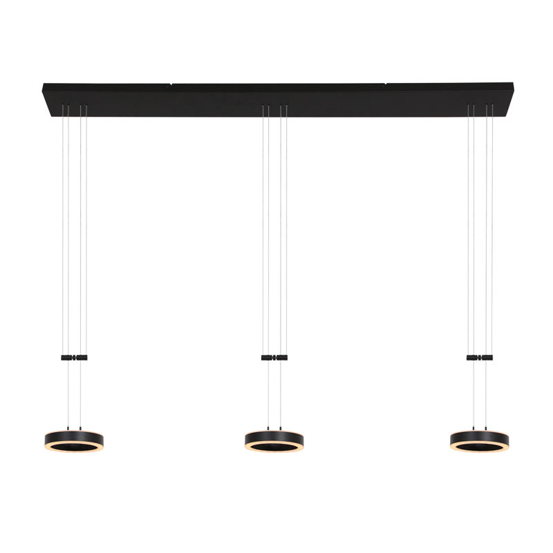 Audris 6 - Light LED Kitchen Island Pendant, Black