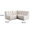 Canapé modulaire de coin modulaire 3 pièces Ema-115686143-115686140