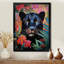 «Black Panther In Colorful Jungle Landscape III - Panther Animal», reproduction d'art murale-1733872640-1733872645