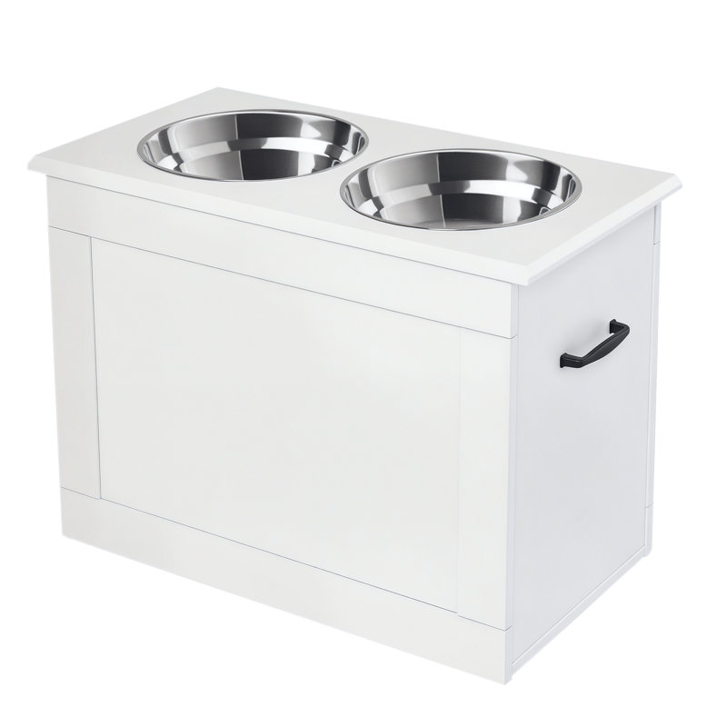 Large Elevated Feeder, White