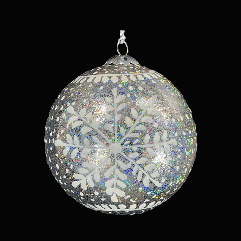 Frozen Tourquoise Bauble, Silver