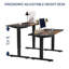 Bureau debout électrique noir et brun de 55 po x 24 po à hauteur réglable pour la maison et le bureau-1006401665-1006401692