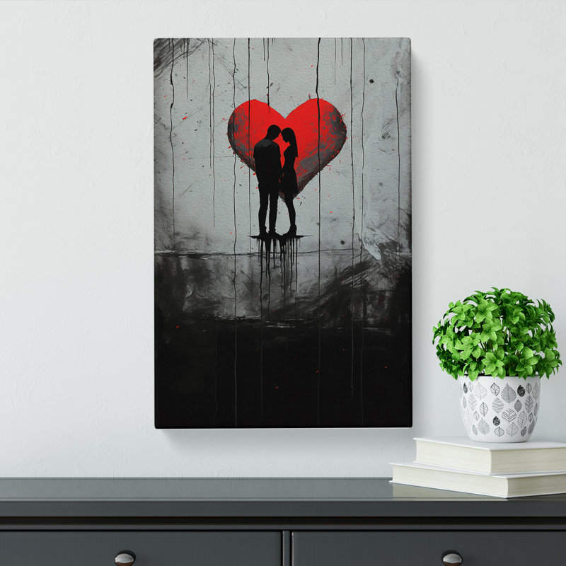 Lovers Minimalism Art No.2 - No Frame Print, 60cm H x 40cm W x 3cm D