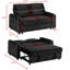 Canapé-lit gigogne escamotable avec dossier réglable, poches de rangement et ports USB-1307766625
