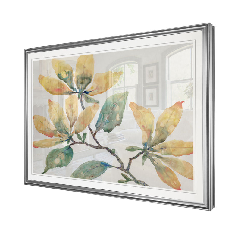 «Flowering Branch II», reproduction, H 20 po x l 24 po x P 1,5 po, Cadre argenté