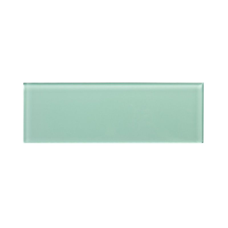 Premium 4" x 12" Glass Subway Tile, Mint