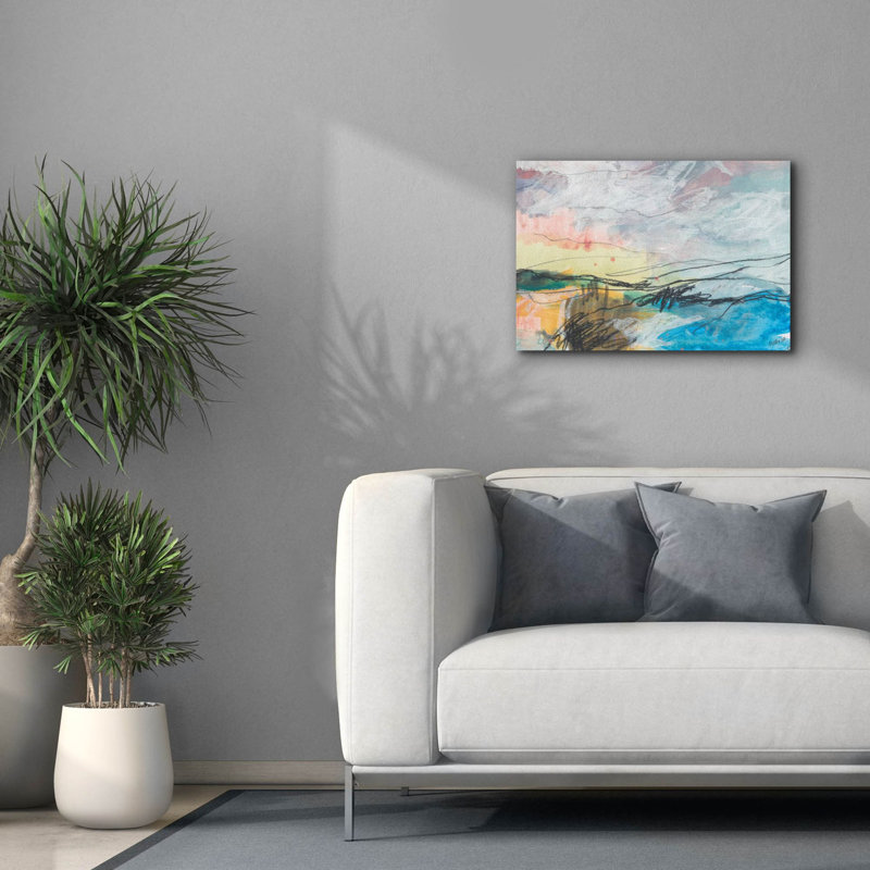 «All The Night Tide» par Jan Weiss, art mural sur toile, H 18 po x l 26 po x P 0,75 po