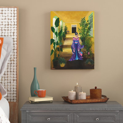 « geisha 1 », reproduction de peinture à l’acrylique sur toile tendue