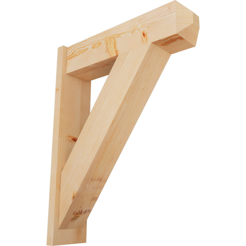 Artisan traditionnel en bois rustique, Sapin Douglas de 7 1/2 po (lisse), P 28 po x H 36 po