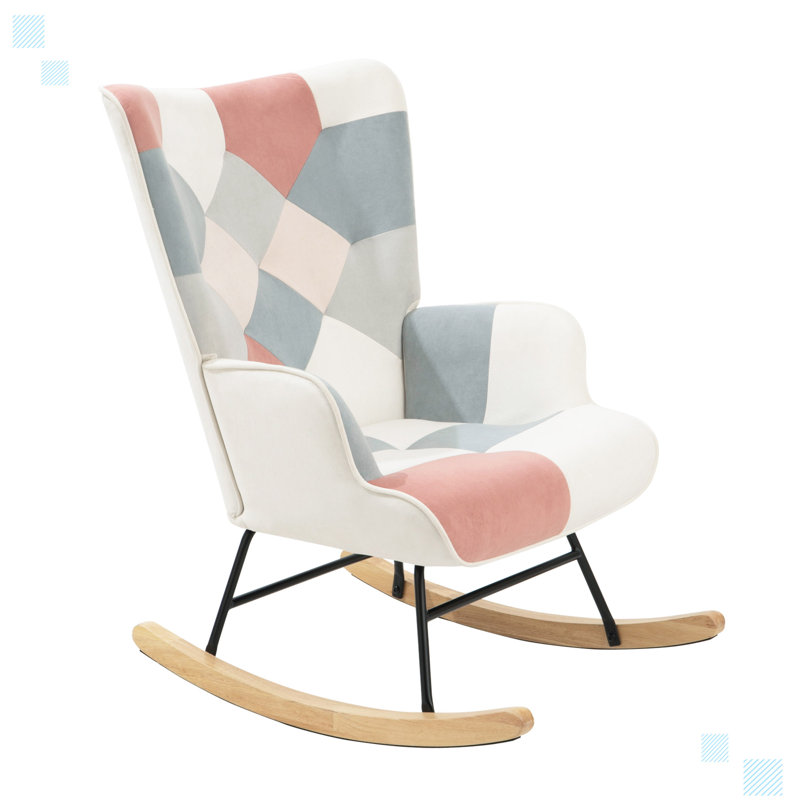 Chaise berçante rembourrée Kerth