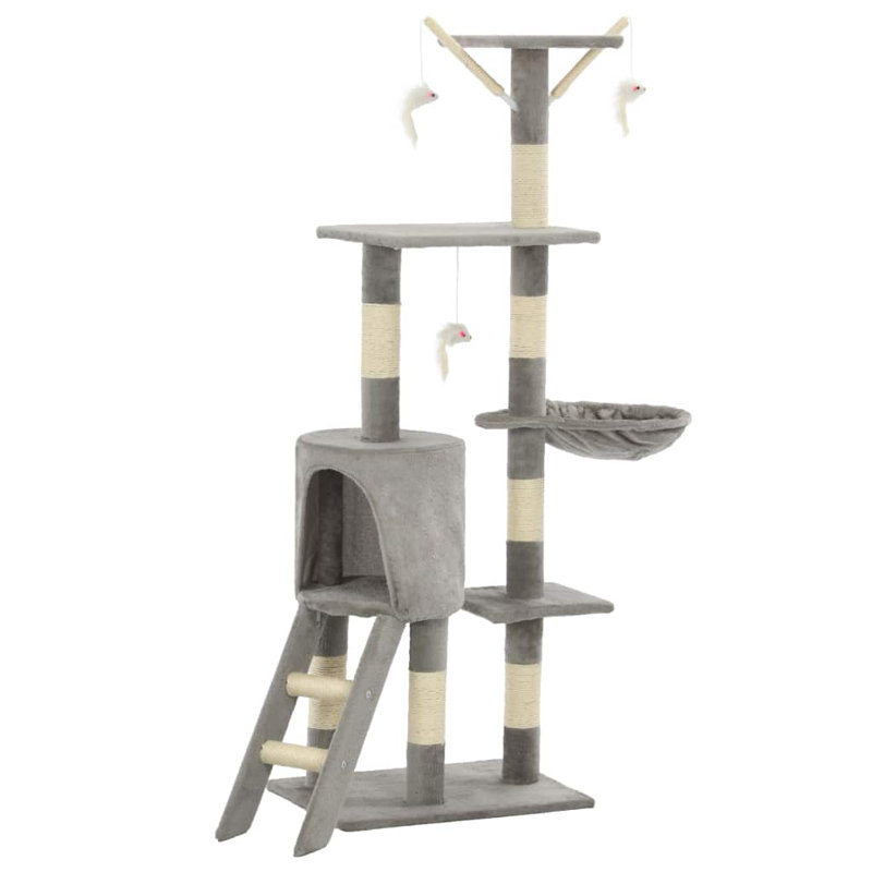 Zed 138cm H Cat Tree, Grey