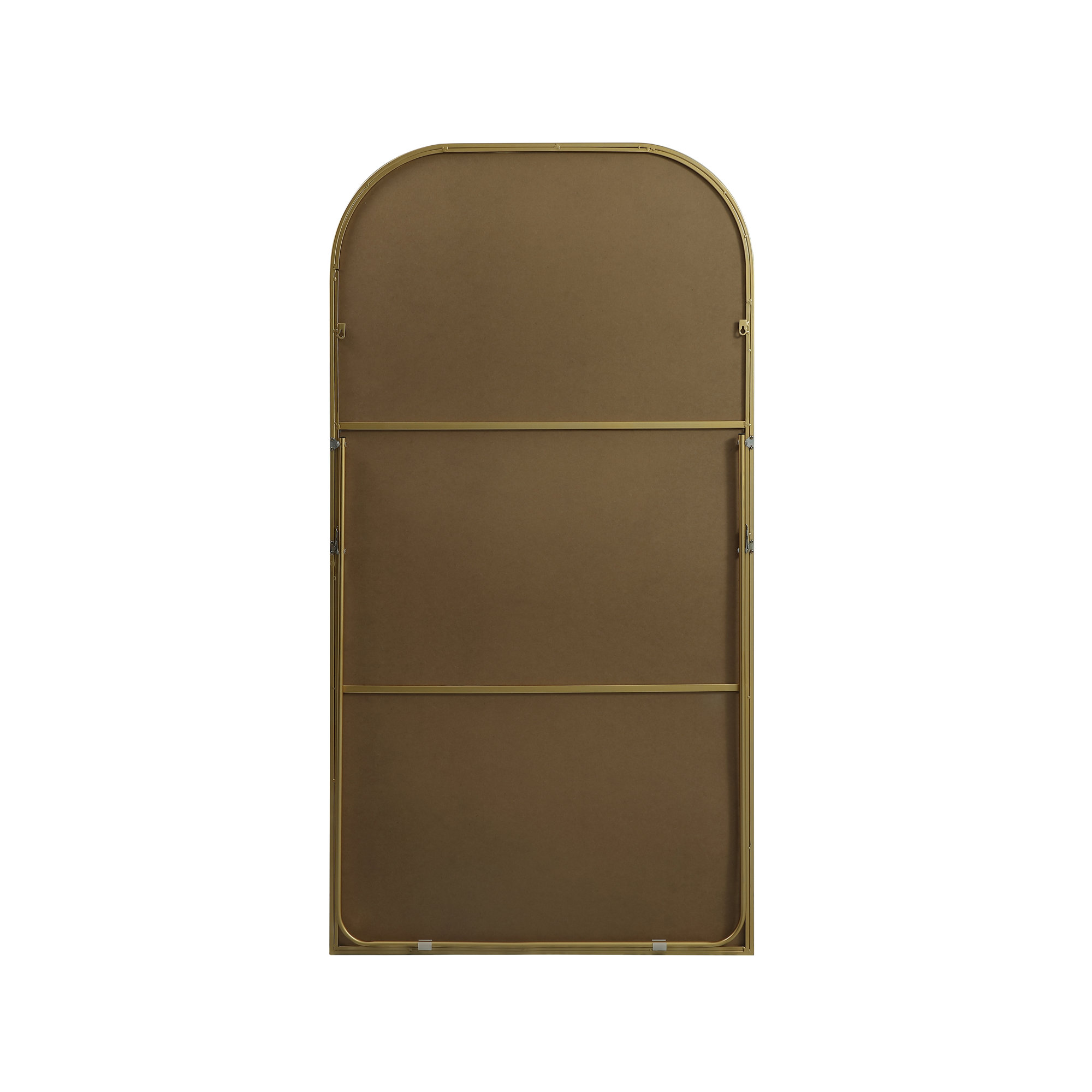 Sabine Metal Arch Floor Mirror, Brass, 66" x 35"