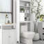White Bathroom Spacesaver Shelving Unit Over Toilet With 2 Doors Cabinet And 2 -