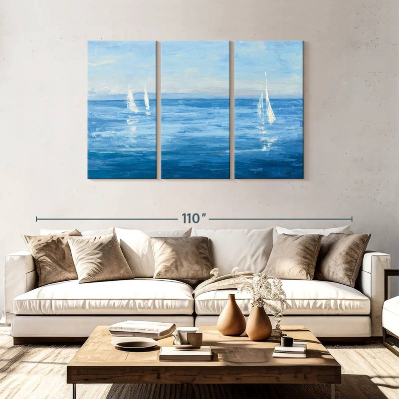 Gillard voile ouverte avec turquoise, H 48 po x l 74 po