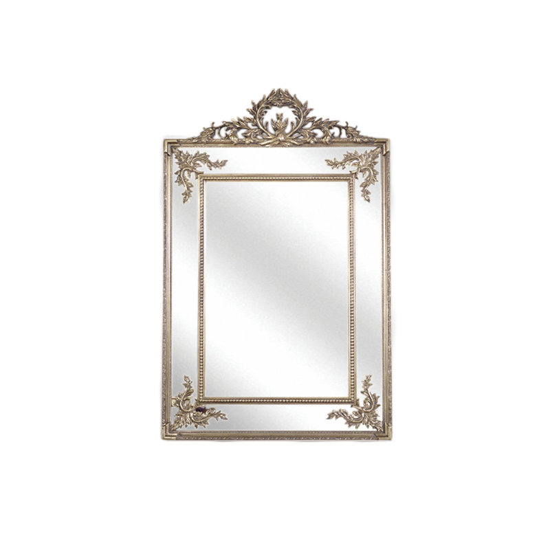 Aurora Flat Solid And Engineered Wood Mirror, Silver