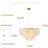 Ladaniel 6-Light Dimmable Gold Chandelier with White Round Shells