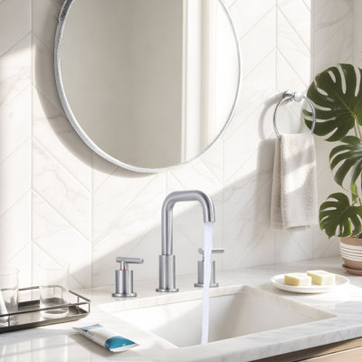 Widespread 2-handle Bathroom Faucet with Drain Assembly