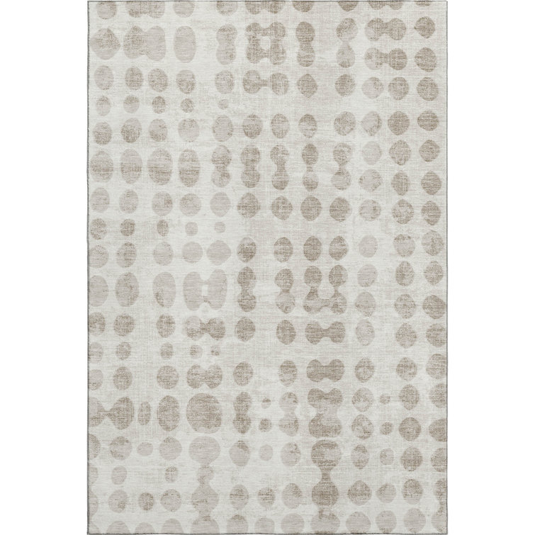 Premium Machine Washable Prisco Ivory Rug