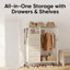 CD006 102cm Rolling Portable Wardrobe-125083541