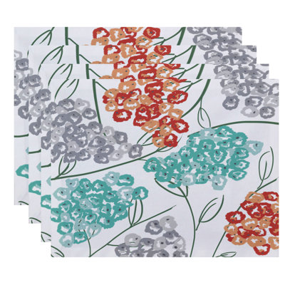Récapitulatif 18" à imprimé floral hortensias Pisani