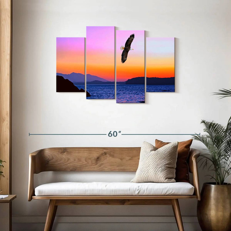 Brampt Bird Sunset, 27" H x 43" W