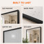 Cozy l 24 po x H 30 po. Miroir de salle de bain mural avec cadre noir mat-943716797-943716798